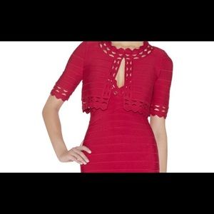 HERVE LEGER Crop Jacket